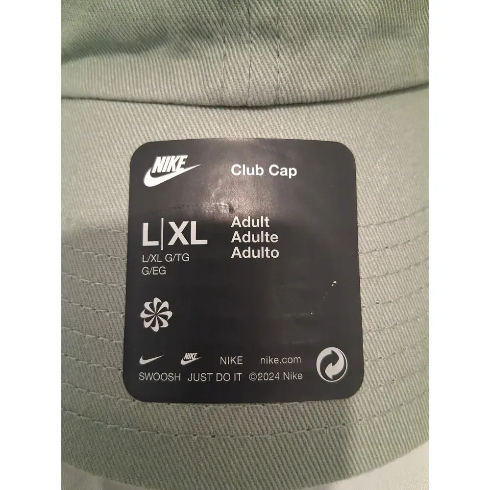 NWT Nike Club Cap Unstructured Swoosh Classic Hat Sage Green Size L/XL...